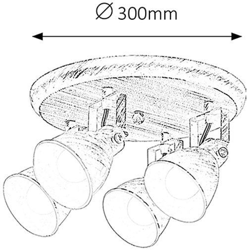 Спот Rabalux Vivienne 5969 4x40 Вт E14 античний білий 