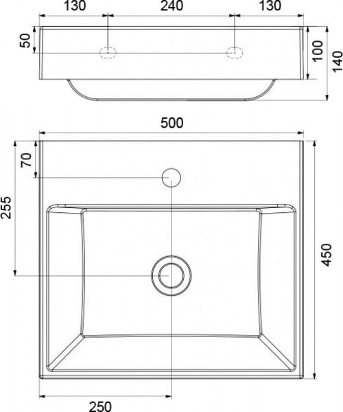 Умывальник Ravak Natural 50