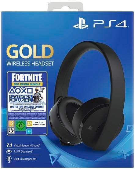 Гарнітура Sony Wireless Headset Gold (Fortnite) black 