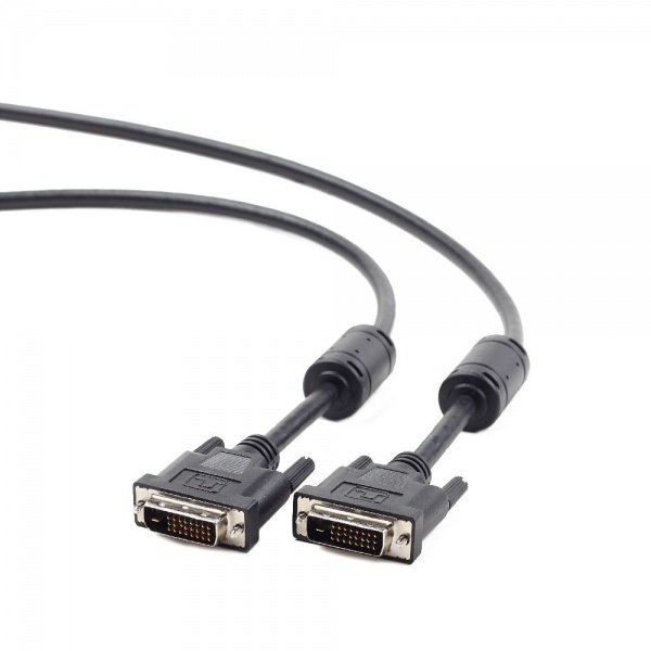 Кабель Cablexpert DVI-D — DVI-D 1,8 м черный (CC-DVI2-BK-6) DVI видео Dual Lin 