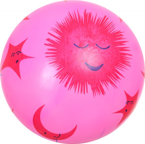М'яч TCL Зірочки 23 см розовый с красными 