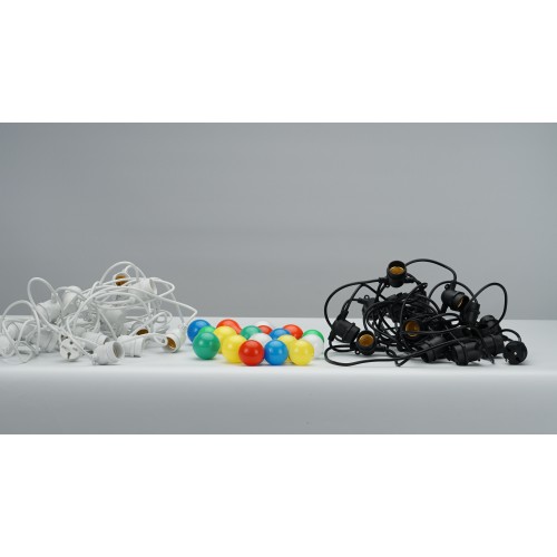 Гирлянда LightMaster LM50-8 (10xЕ27) IP65 черная 10 ламп 5 м 