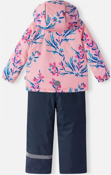 Костюм зимовий для дівчаток Lassie Raiku зріст 140 світло-рожевий із принтом 7100022A 