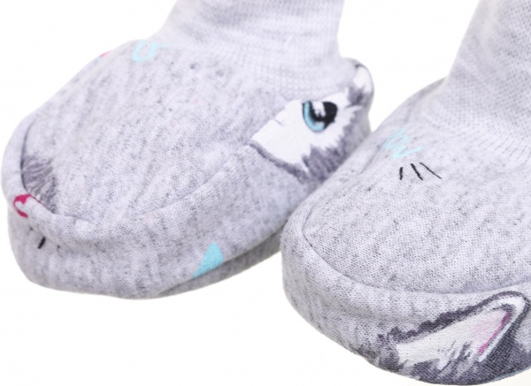 Пинетки Моя планета Коты Пн401-2 56 см серый 