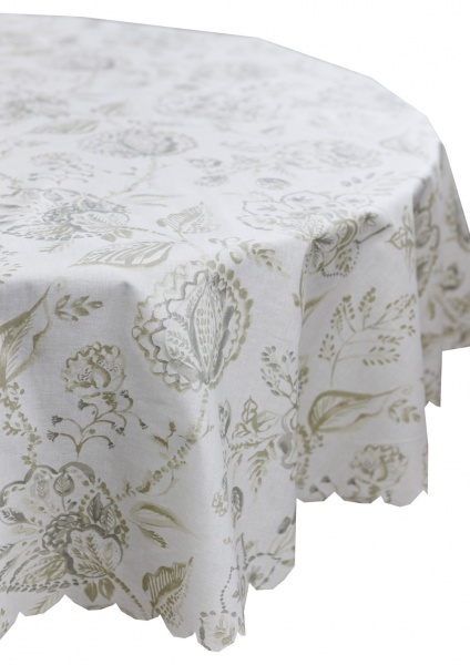 Скатерть водонепроницаемая Simfoni Бежевый узор d136 136x136 см Прованс 