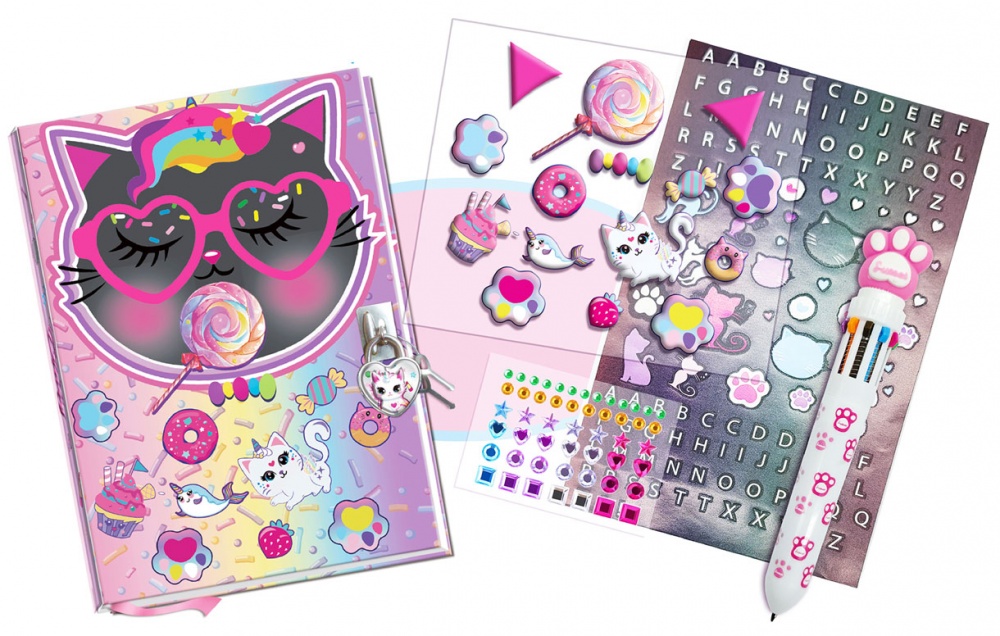 Набор TOKIDAS дневник с ручкой и наклейками, светящимися в темноте 5 аксессуаров T123