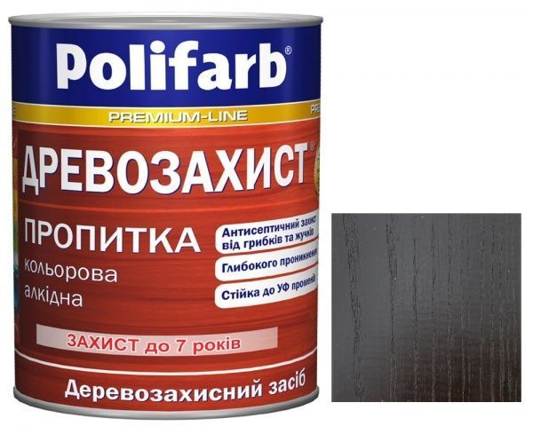 Деревозахисний засіб Polifarb Древозахист венге мат 0,7 кг