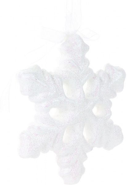 Декорація новорічна Сніжинка 13 см SDK3040W+1 