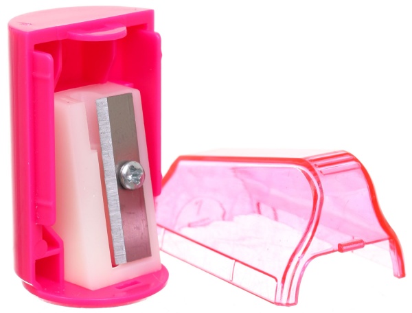 Чинка пластикова з контейнером рожева Nota Bene