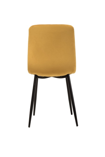 Стул обеденный Лацио велюр горчичный/черный