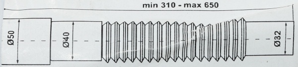 Труба гофрированная ScandiSPA 310-650 мм SN00000050