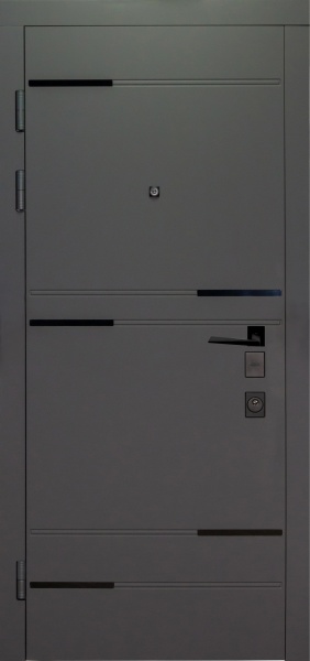 Двері вхідні Булат Термо Мегаполис 528 мусонне дерево / мусонне дерево світле 2050x850 мм ліві