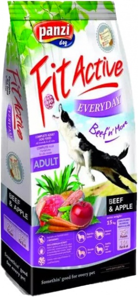 Корм сухой для собак для больших пород FitActive с говядиной 15 кг