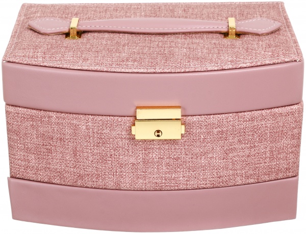 Шкатулка для украшений пудровый 22,5х16х13 см CX1645 Delux