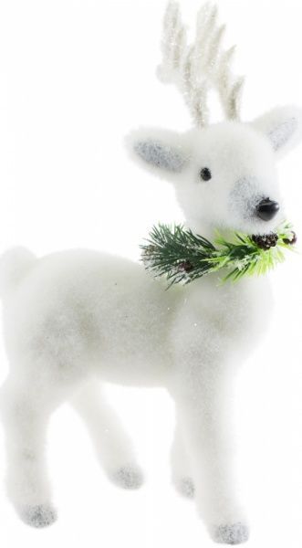 Декоративная фигура Олень стоящий с веночком 40 см 