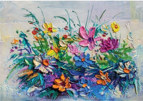 Декор настенный Цветы полевые 42x59,4 см разноцветный 