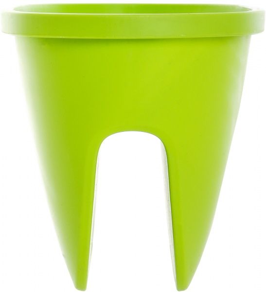 Вазон пластиковий Plastkon Balconia OVI з кріпленням на перила овальний 39,8л салатовий 