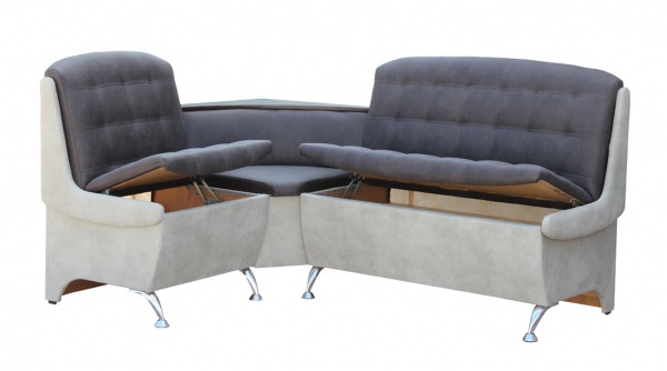 Уголок кухонный Берегиня Аффогато 1,28х1,73 м серый темно-серый 