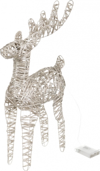 Декоративна фігура у формі оленя золотого кольору вбудований світлодіод (LED) 50 ламп 30 см 