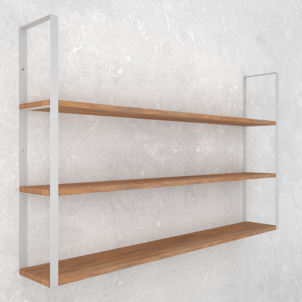 Кронштейн для полок Valore Прямоугольник тройной Loft SW-TR-21 белый