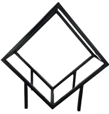 Стелаж металевий чорний 600x600x300 мм метал фарба