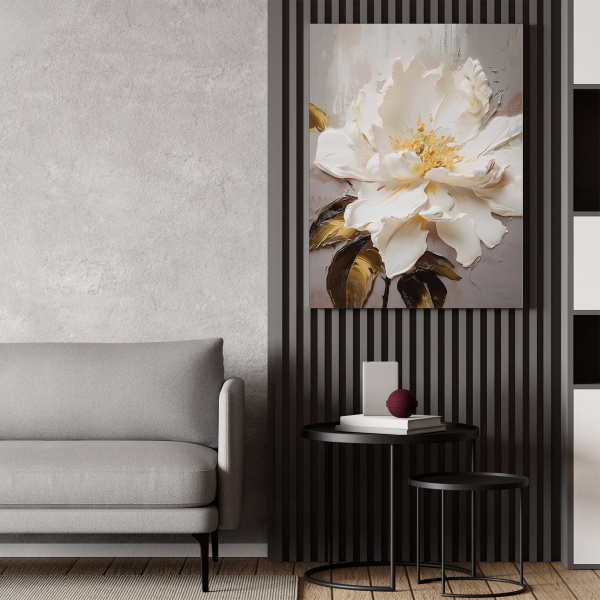 Картина на холсте Белый цветок 80x110 см WS Holst 21804202312 