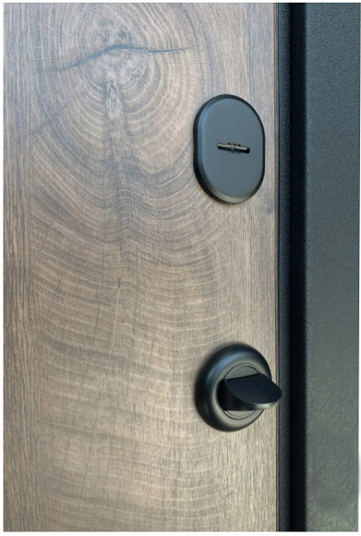 Двери входные Двері БЦ Хортица черный муар 2050x860 мм левые