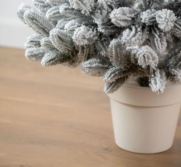 Искусственная елка Лапландська заснеженная 0,9 м белый с зеленым