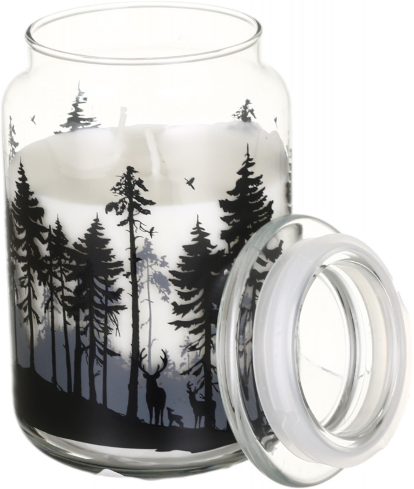 Свічка ароматична Pako-If в склі деколь сніжний ліс XXL 80х150 мм