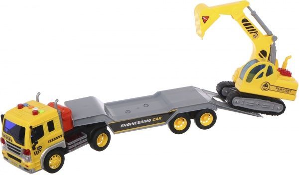 Екскаватор Shantou з тягачем і платформою 1:16