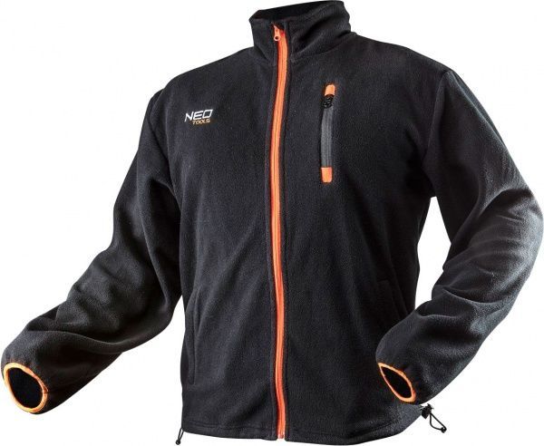 Кофта NEO tools флисовая р. XL рост 5-6 81-500-XL черный с оранжевым
