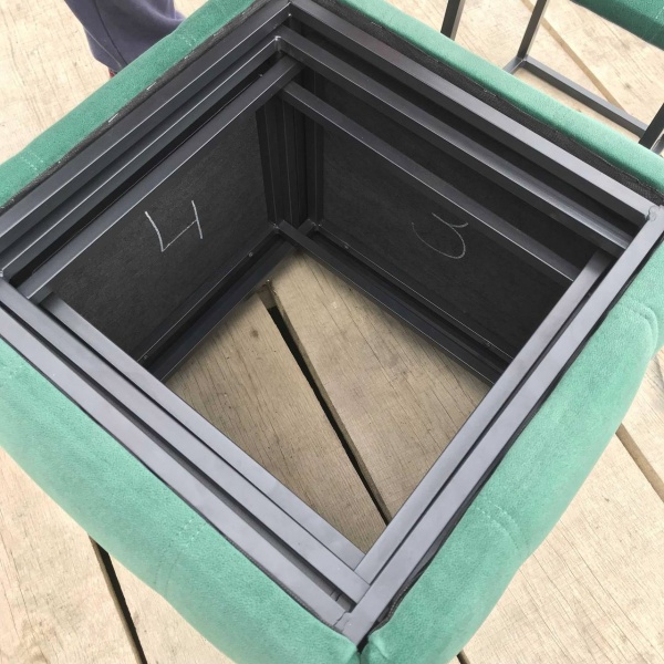 Пуф-трансформер 5 в 1 из велюра зеленый 