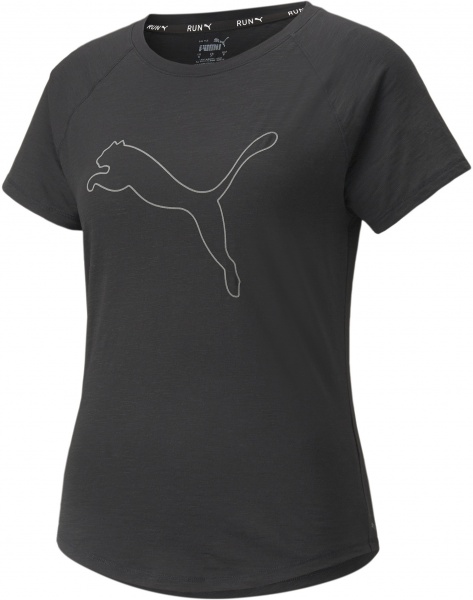 Футболка Puma RUN 5K LOGO SS TEE W 52138801 р.XS чорний