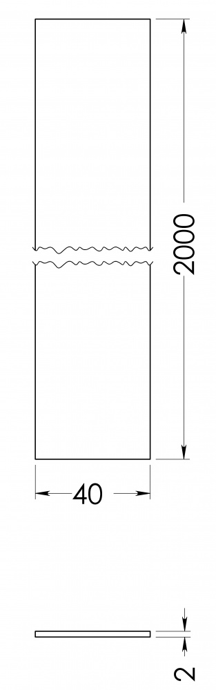 Полоса оцинкованная 2000х40х2,0 мм STOREHOUSE