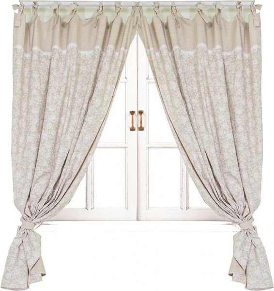 Комплект штор White Rose з мережкою Прованс