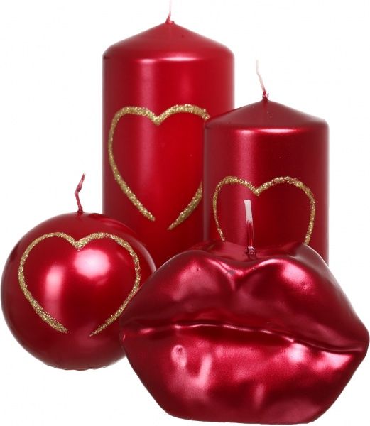 Свічка декоративна Губи, червона Pako-If