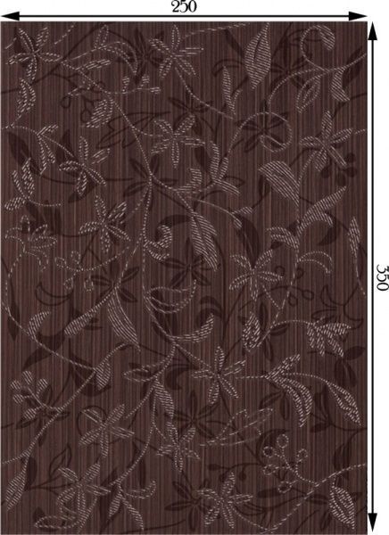 Плитка Cersanit Танака флауер браун декор 25x35 