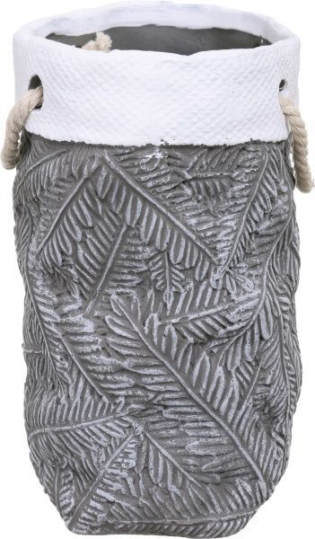 Кашпо Leaf 17,5х13,5х22 см сірий