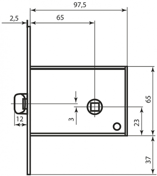 Защіпка дверна Bruno BR-65 нікель