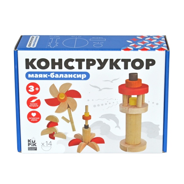 Игра деревянная Igroteco Конструктор Маяк-балансир 900491