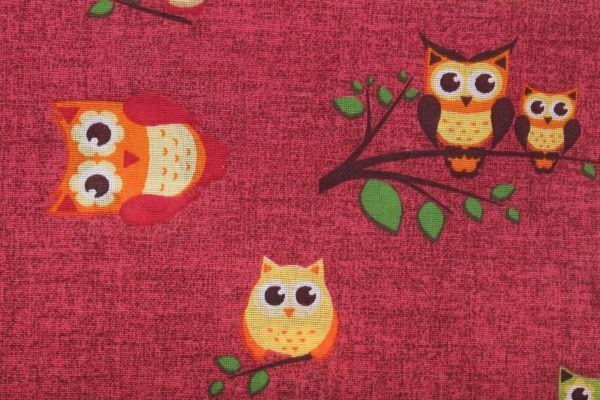 Скатерть Ginestra совы 120x160 см красный Gemitex 