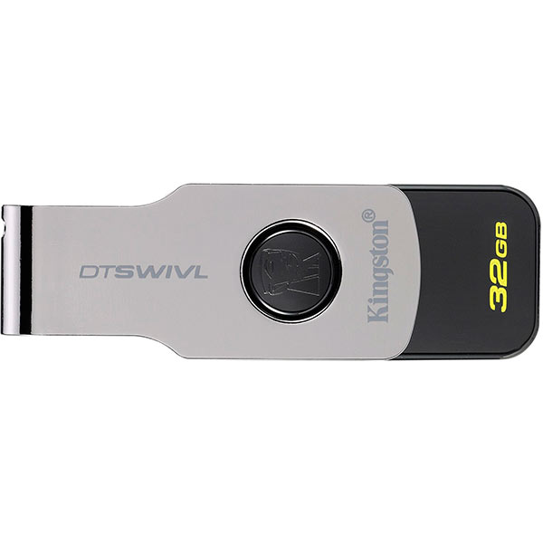 USB-флеш-накопитель Kingston DT SWIVL 32 ГБ USB 3.1 black/silver (DTSWIVL/32GB)