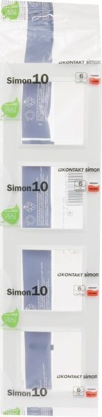 Рамка чотиримісна Simon SIMON10 універсальна білий CR4/11