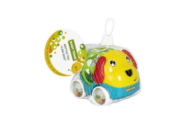 Игрушка-погремушка Baby Team Машинка-собачка 8411
