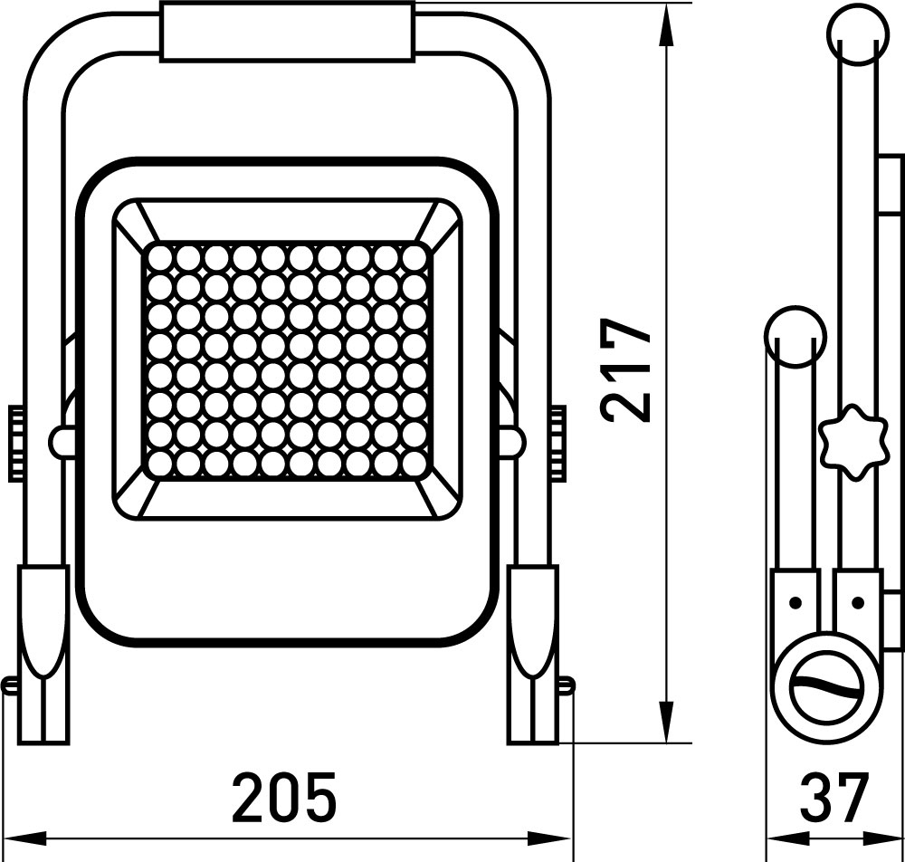Фонарь светодиодный E.NEXT e.LED.flood.stand.emerg.10 оранжевый
