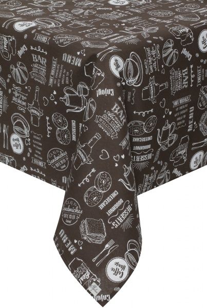 Скатерть Brown Breakfast 136x180 см коричневый Прованс 