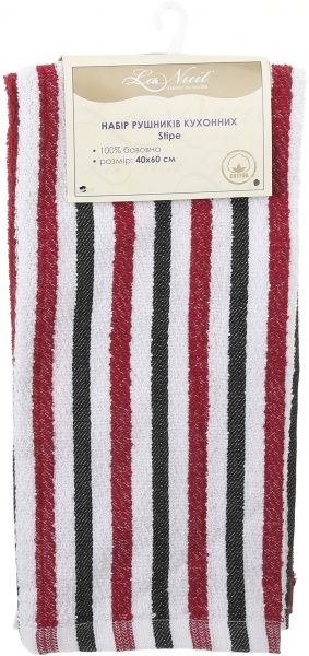 Набір рушників кухонних Stipe 40x60 см La Nuit червоний 