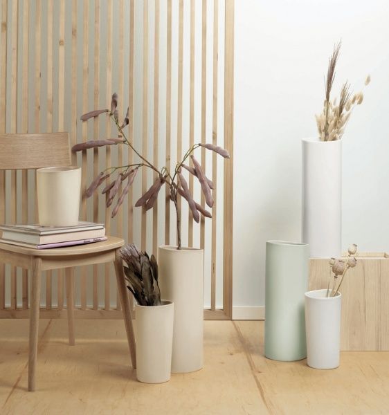 Ваза керамическая бежевая Terra spice moonlight 27,5x13,6 см ASA