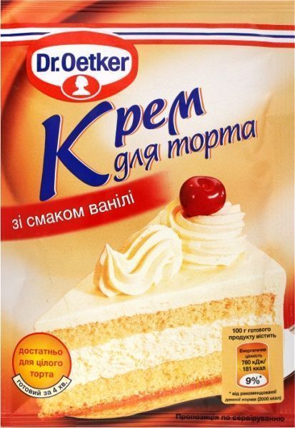 Крем для торта зі смаком ванілі 5941132006131 50 г Dr. Oetker 