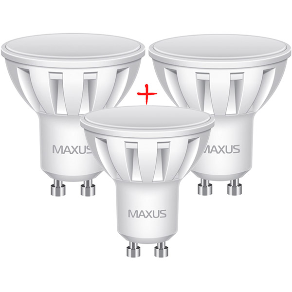 Лампа LED Maxus MR16 5 Вт 220 В холодне світло 3 шт